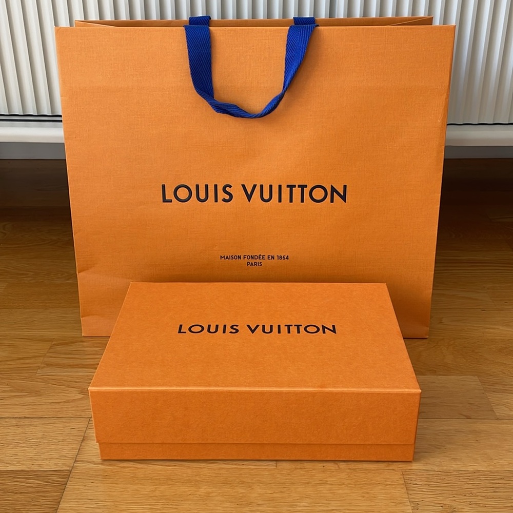 Louis Vuitton storage box and shopping bag